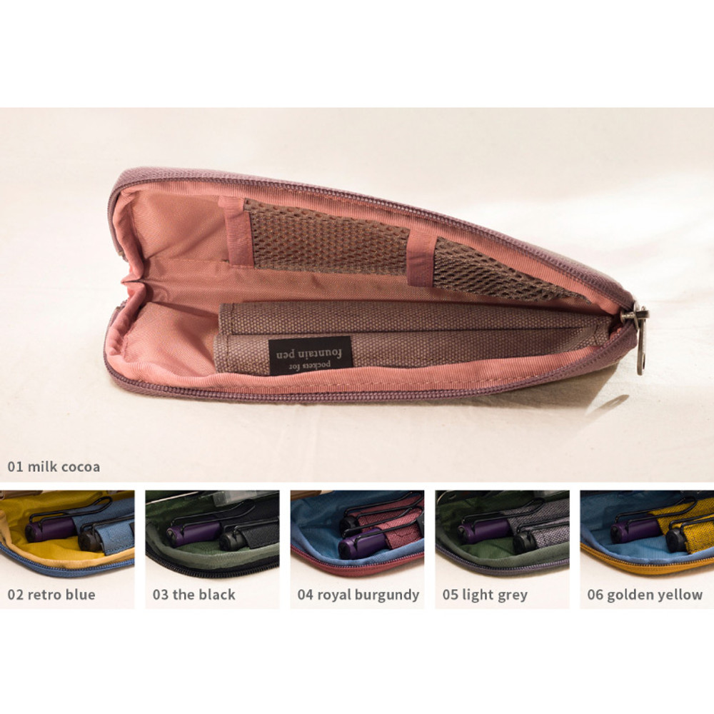 Byfulldesign Oxford multi pocket long zipper pouch
