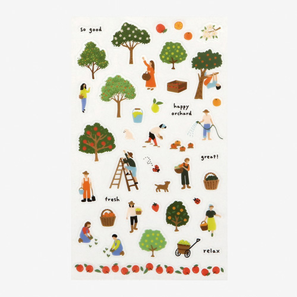 Dailylike Daily transparent deco sticker - Orchard