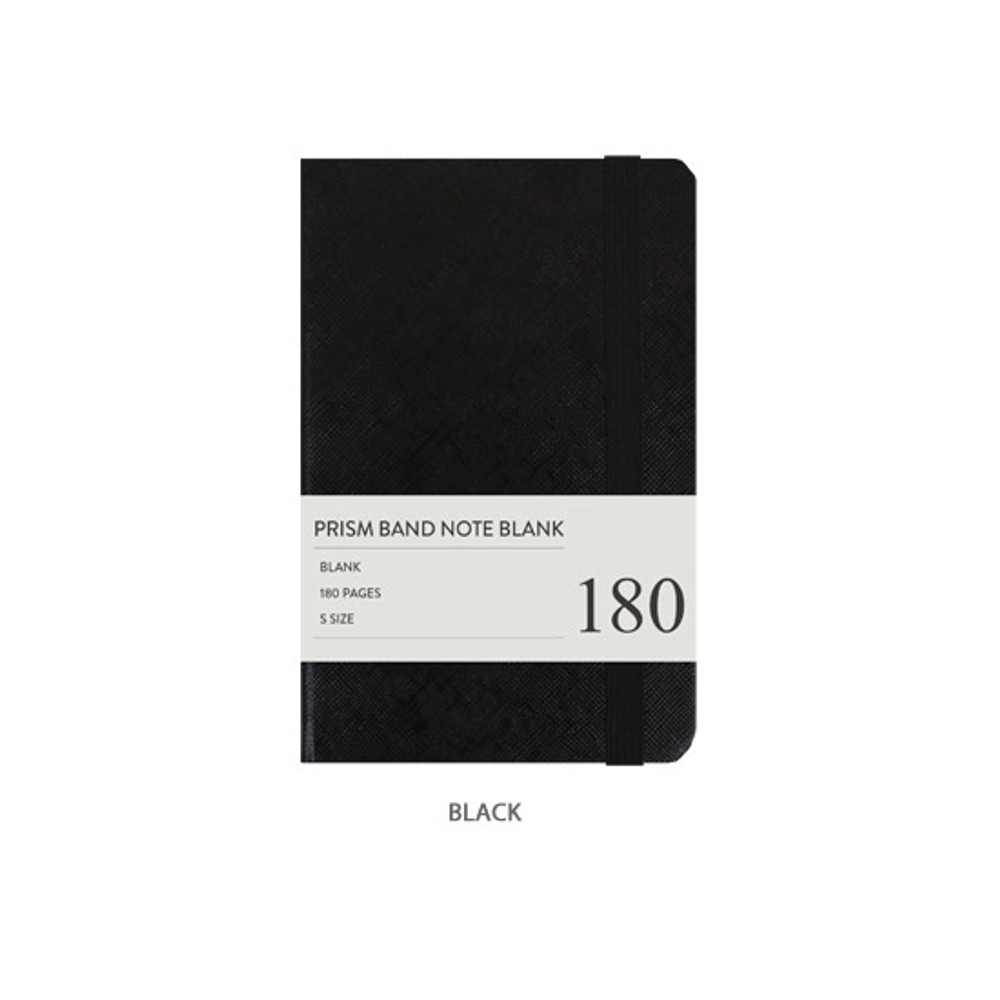 Navy - Indigo Prism 180 pages small blank notebook with elastic band