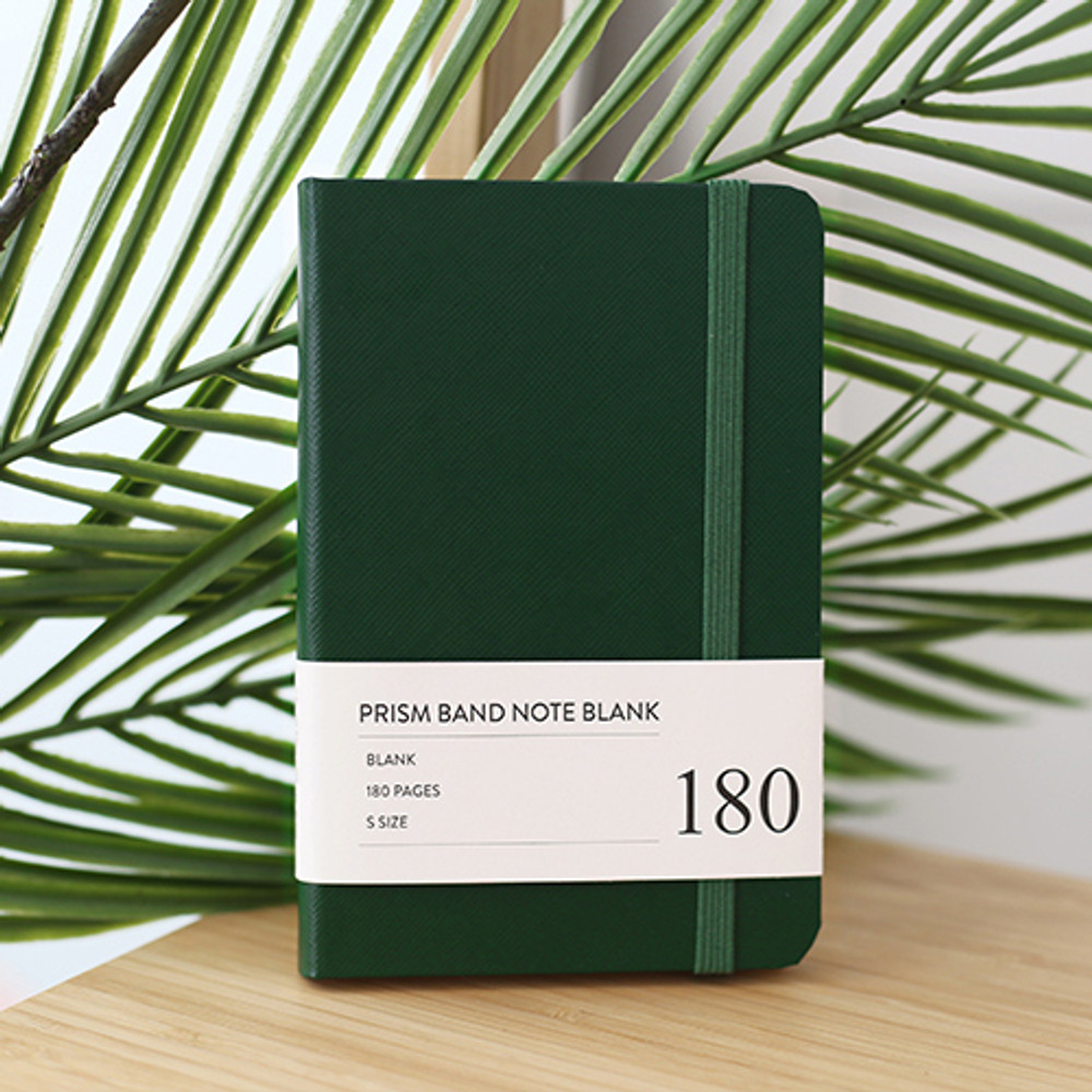 Indigo Prism 180 pages small blank notebook with elastic band