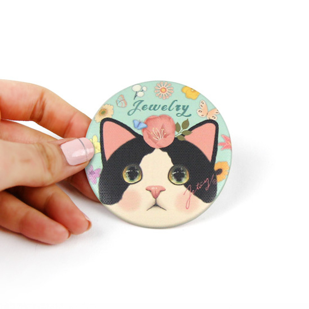 Small size - Jetoy Choo Choo cat petit round hand mirror