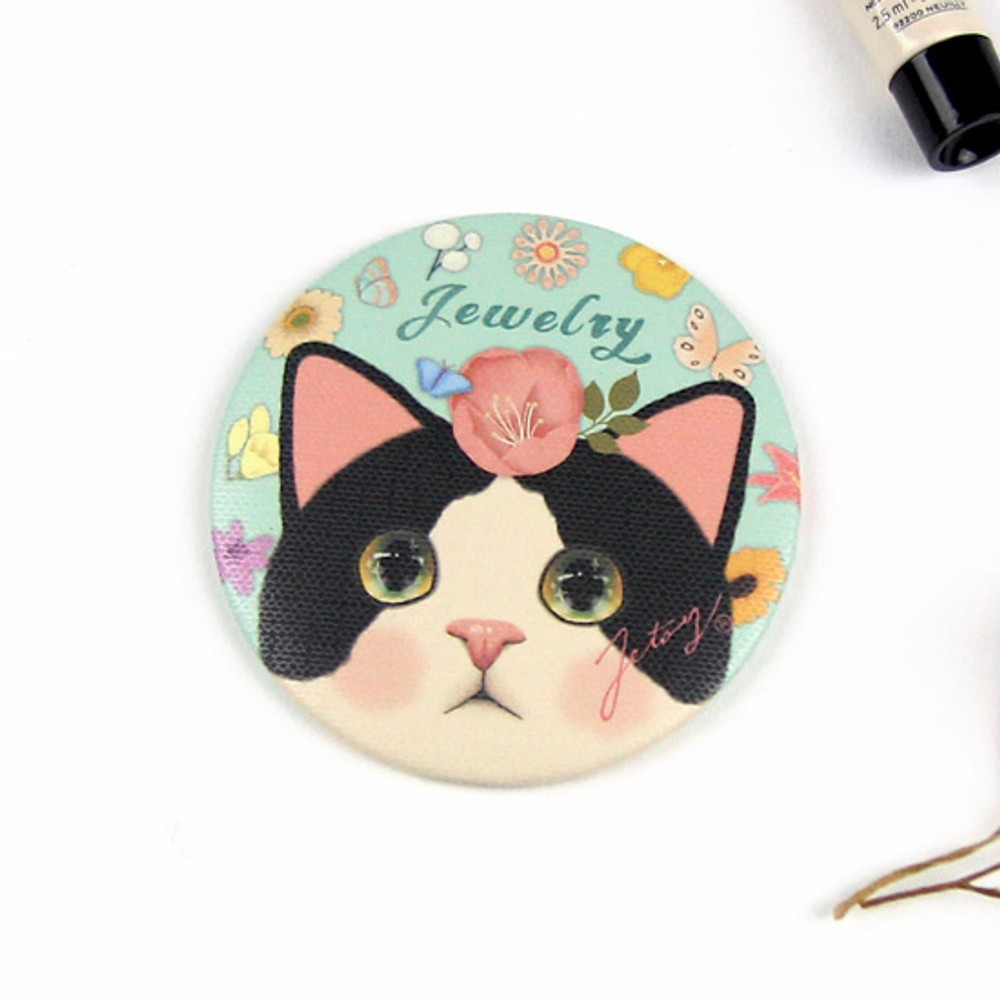 Jewelry - Jetoy Choo Choo cat petit round hand mirror