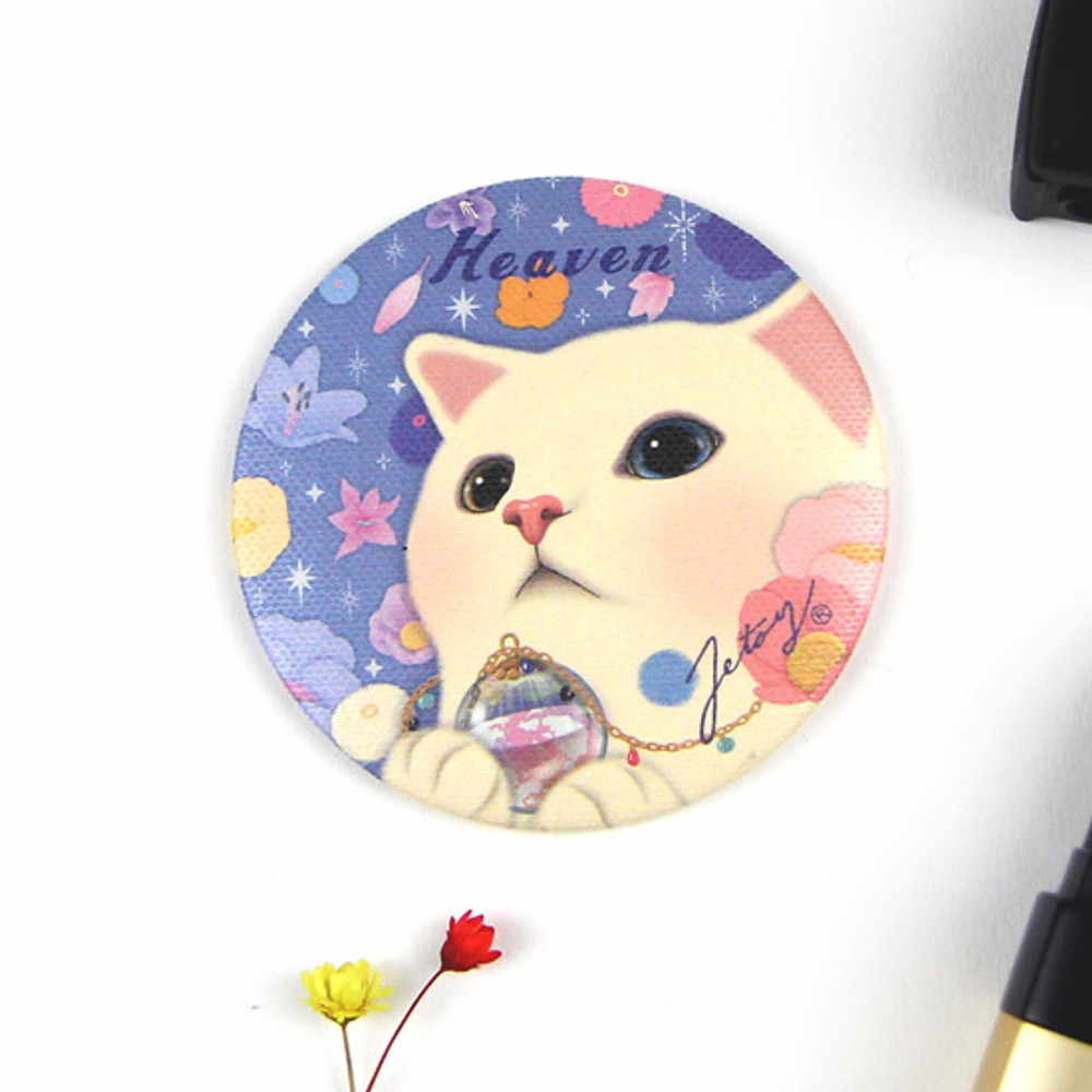 Heaven - Jetoy Choo Choo cat petit round hand mirror