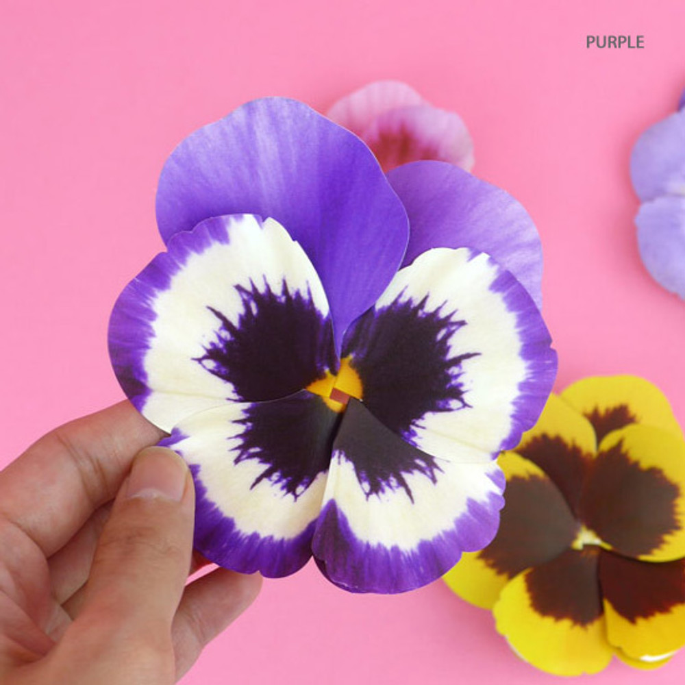 Purple - ABJECTION Pansy flower card and envelope set