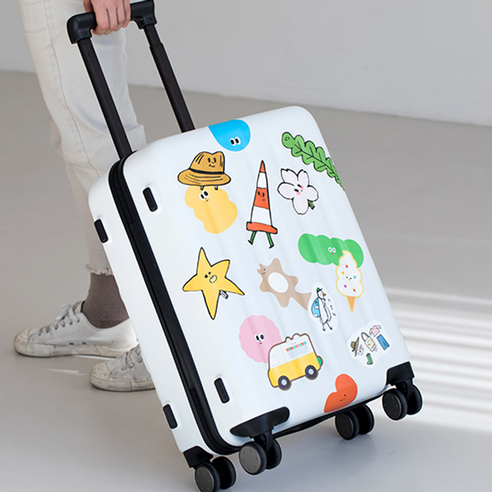 52 Piece Suitcase/Travel/Holiday/Hotel Travel Style Sticker Bomb - Sticker