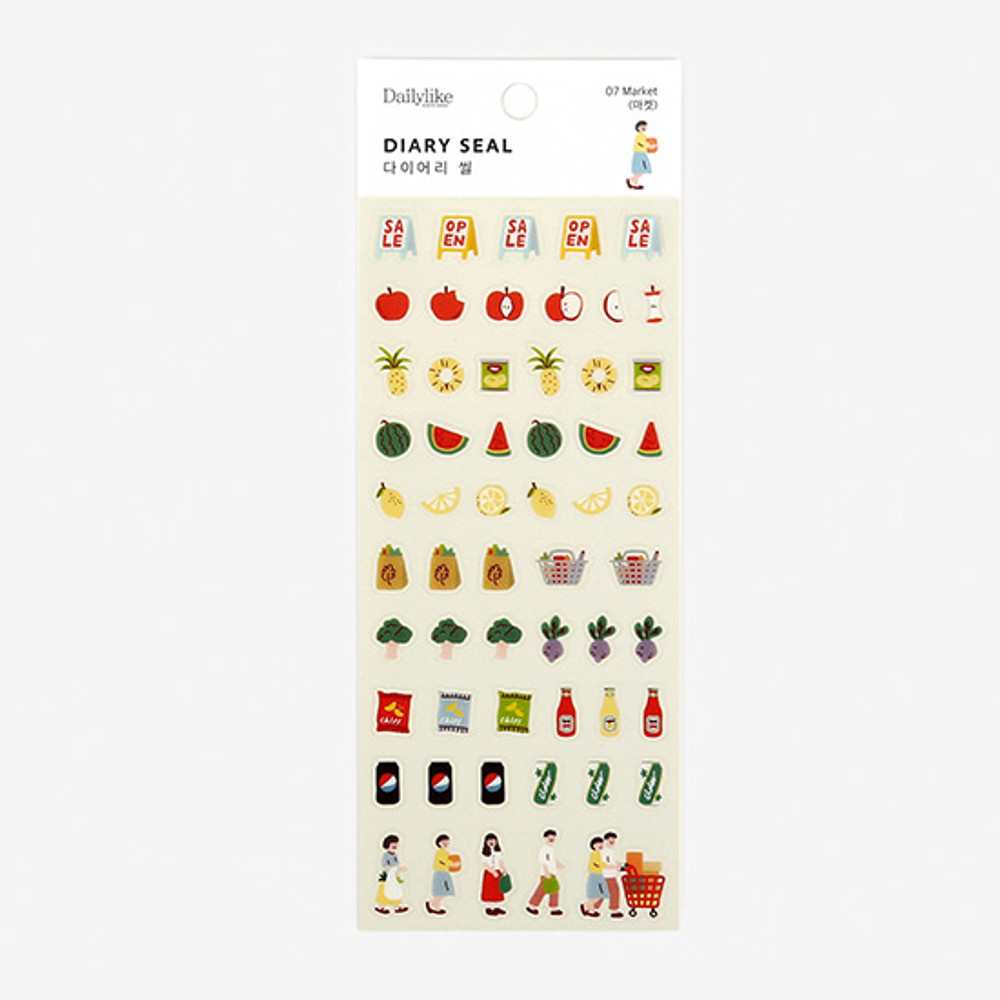 Dailylike Market PVC cute seal sticker for the diary