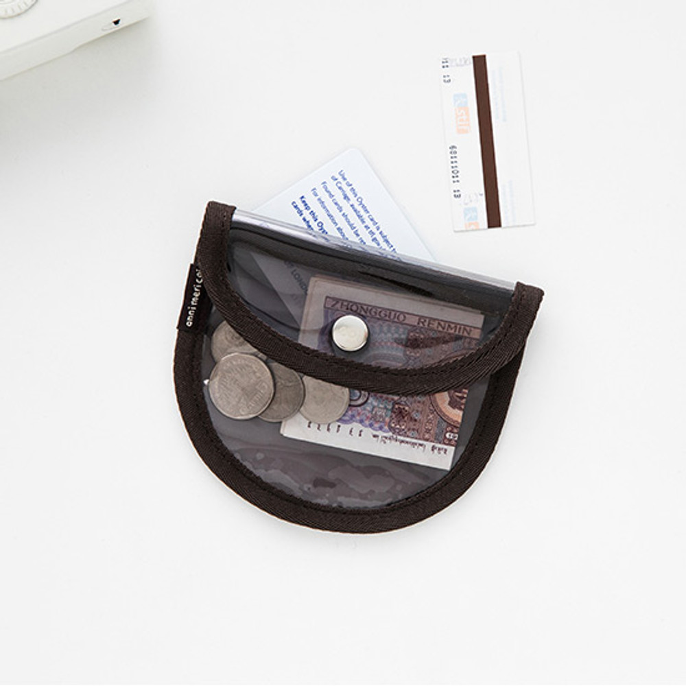 Livework Coi clear PVC snap button card case wallet