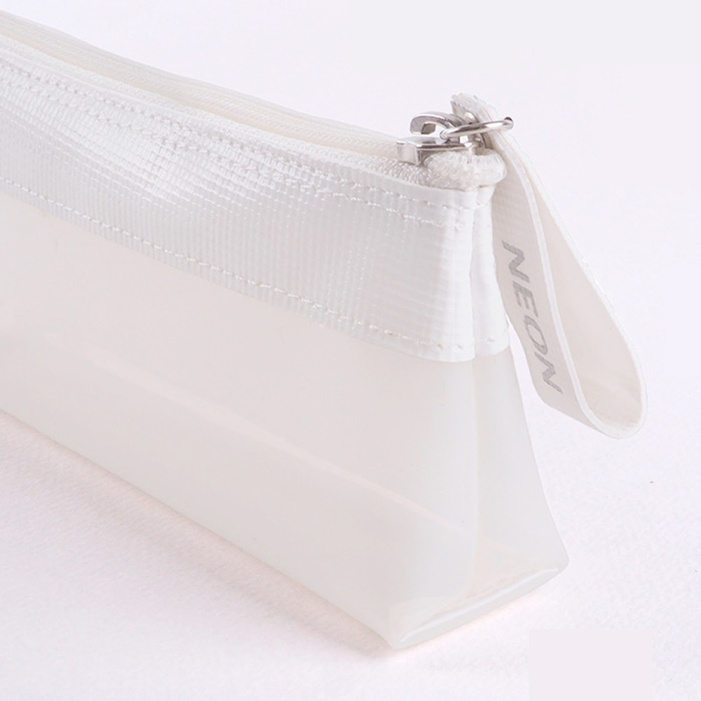 Rihoon Neon laundry translucent zipper pencil case