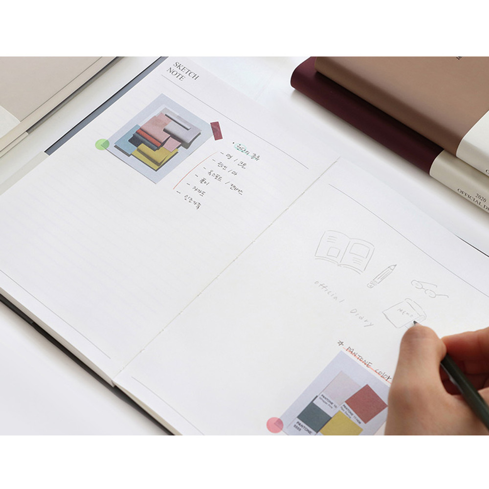 Sketch note - Indigo Official dateless weekly planner notebook
