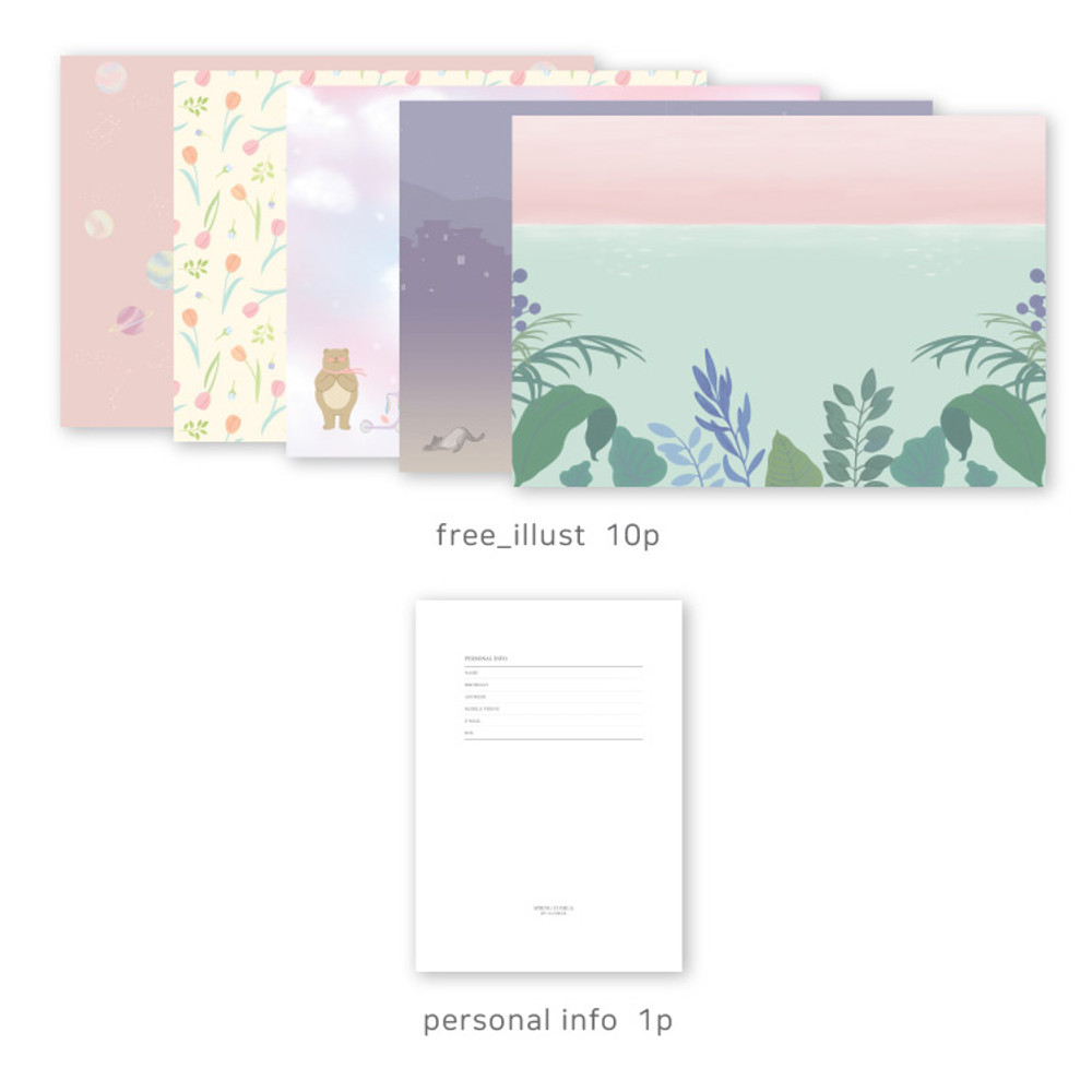 Planner section - O-CHECK 2020 Les beaux jours dated weekly diary planner