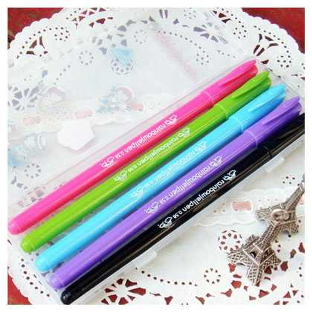 Bookfriends Rainbow vivid color gel pen 0.38mm