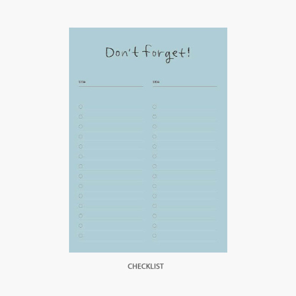 Don'y forget - Gyou Component B6 memo writing notepad