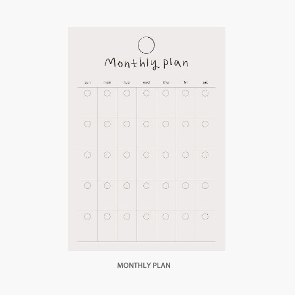 Monthly plan - Gyou Component B6 memo writing notepad