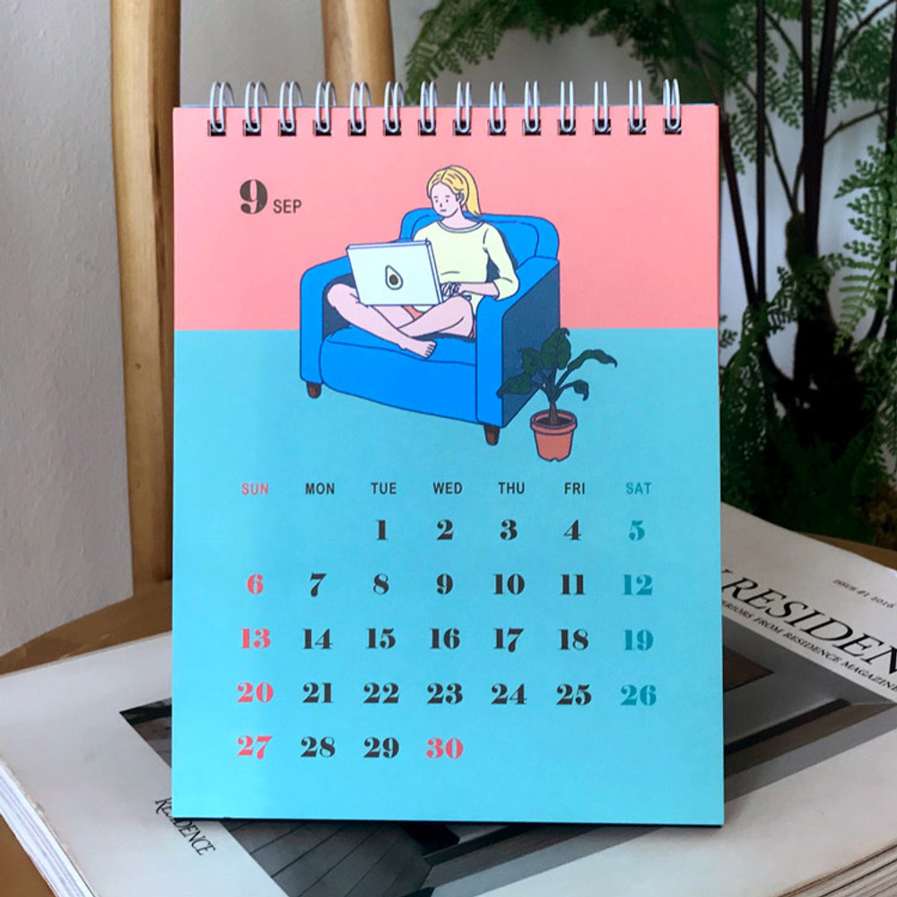 Design Comma-B 2020 Today standing monthly desk calendar