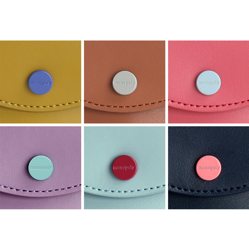 Snap button - Monopoly Snap button pen case with elastic band holder ver.3