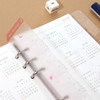 Comes with a ruler - Second Mansion Moment A6 6-ring dateless weekly diary planner