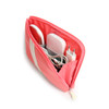 Coral Pink - Monopoly Air mesh large cable half zipper case pouch