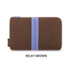 Milky Brown - Monopoly Air mesh large cable half zipper case pouch