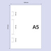 Size - Second Mansion Aurora 6-ring A5 blank notebook refill