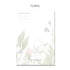 Floral - O-CHECK 365 daily single hole punched memo notepad