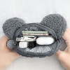 Inside of Iconic Furry buddy flat zipper pouch