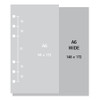 Size - 2NUL Basic 6-ring wide A6 blank note paper refill