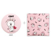 Cony - Monopoly Line friends round mirror with cute pattern pocket