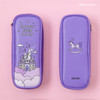 Purple Castle - Ardium Color point block zip pencil case pouch