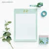 Green flower pot - O-CHECK Vertical B5 Cornell study notes grid notepad