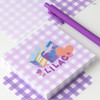 Lilac - Wanna This Picnic 6mm check 4 designs memo notepad