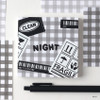 Night - Wanna This Picnic 6mm check 4 designs memo notepad