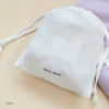 Ivory - GMZ Around'D Oui Oui fabric drawstring pouch