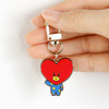 Front - BT21 Simple metal keyring