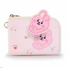 Front - BT21 Baby zipper card pocket wallet with leather sticker