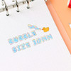 Size - Wanna This Bubble hologram silver line translucent sticker