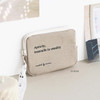 05 Biege - ICONIC Cottony flat zipper card holder case