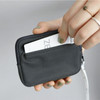 04 Charcoal - CONIC Cottony flat zipper card holder case