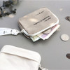 05 Biege - ICONIC Cottony flat zipper card holder case