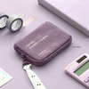 03 Purple - ICONIC Cottony flat zipper card holder case