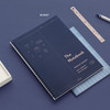 38 Navy - ICONIC Basic mathematics spiral bound grid notebook