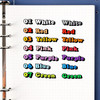 Color - Wanna This Kitsch kitsch upper case Alphabet sticker