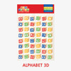 Alphabet 3D - Wanna This Toy block Alphabet and Number removable sticker