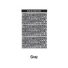 Gray - Wanna This Black line Upper case Alphabet sticker