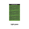 Light Green - Wanna This Black line Upper case Alphabet sticker