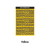 Yellow - Wanna This Blackline Number sticker