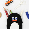 Black - ROMANE Brunch Brother penguin zipper pencil case