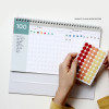 100 days plan & Book record - GMZ 2021 World wide monthly desk calendar scheduler