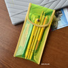 Neon Yellow - Play Obje Twinkle translucent PVC pencil case pouch