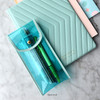 Aqua Blue - Play Obje Twinkle translucent PVC pencil case pouch