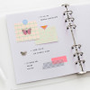 Usage example - Pastel colored 6-ring A6 wide blank notebook refills set